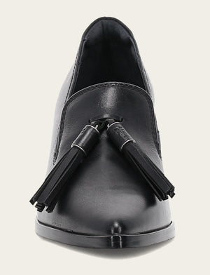 Sadie Venetian Tassel - Black - Front