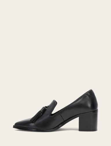 Sadie Venetian Tassel - Black - Inside