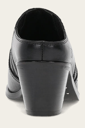 Sara Western Mule - Black - Back