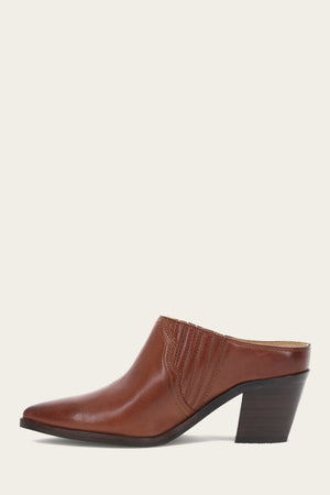 Sara Western Mule - Cinnamon - Inside