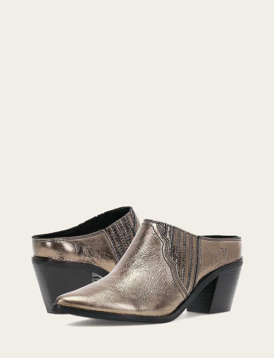 Sara Western Mule - Bronze - Pair