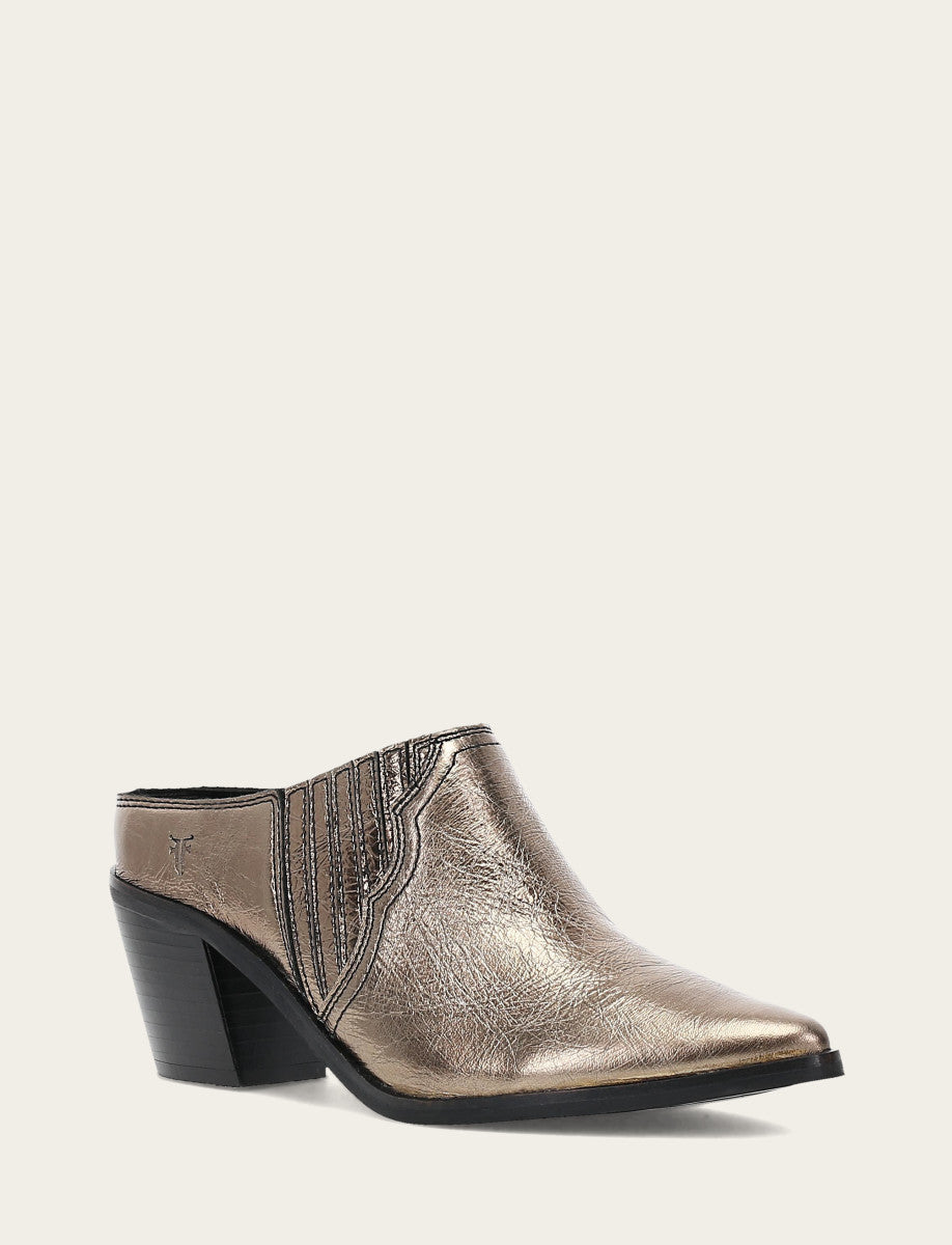 Sara Western Mule - Bronze - Hero