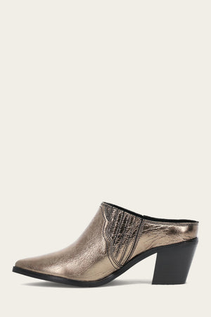 Sara Western Mule - Bronze - Inside