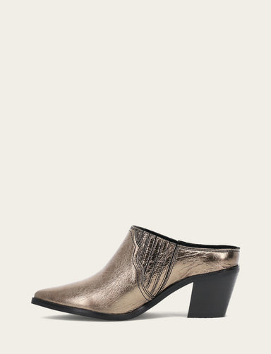 Sara Western Mule - Bronze - Inside