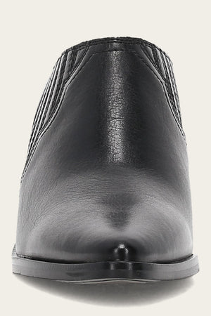 Sara Western Mule - Black - Front