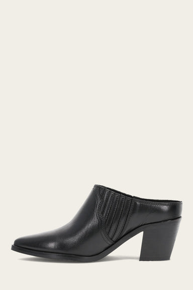 Sara Western Mule - Black - Inside