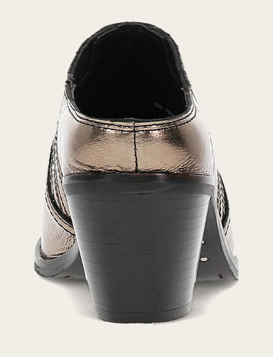 Sara Western Mule - Bronze - Back