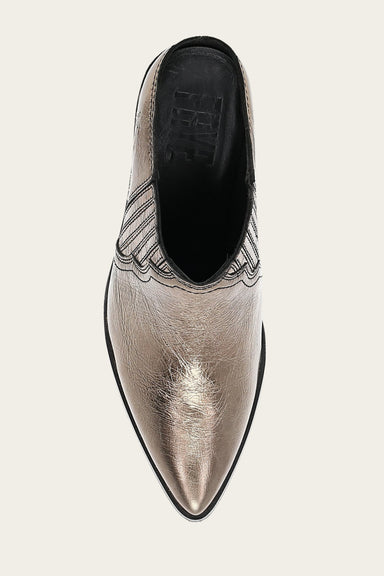 Sara Western Mule - Bronze - Top Down