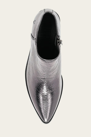 Sara Western Shootie - Pewter - Top Down