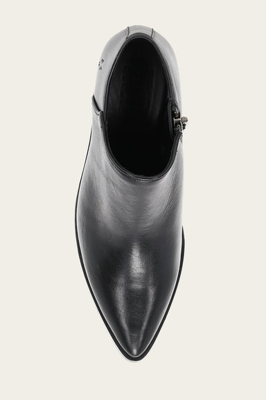 Sara Western Shootie - Black - Top Down