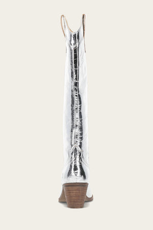 Sara Western Tall - Silver - Back