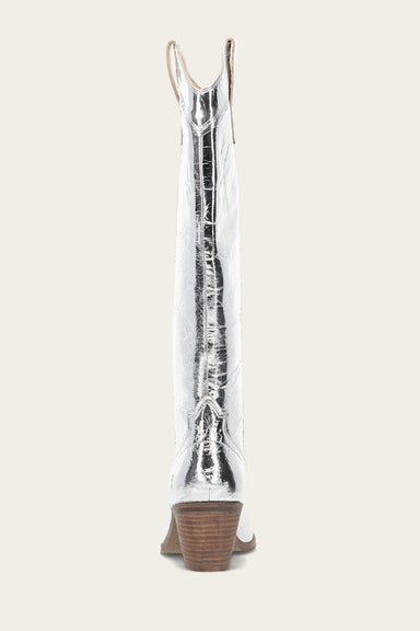 Sara Western Tall - Silver - Back