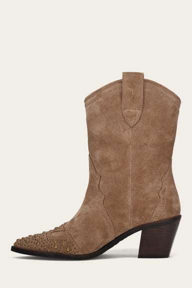 Sara Wingtip Stud - Almond - Inside