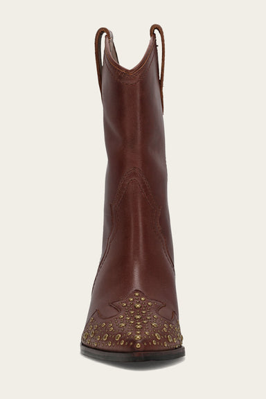 Sara Wingtip Stud - Saddle - Front