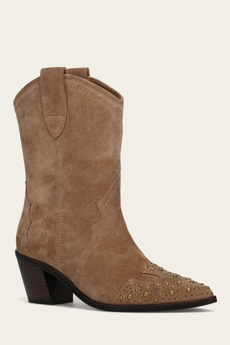 Sara Wingtip Stud - Almond - Hero