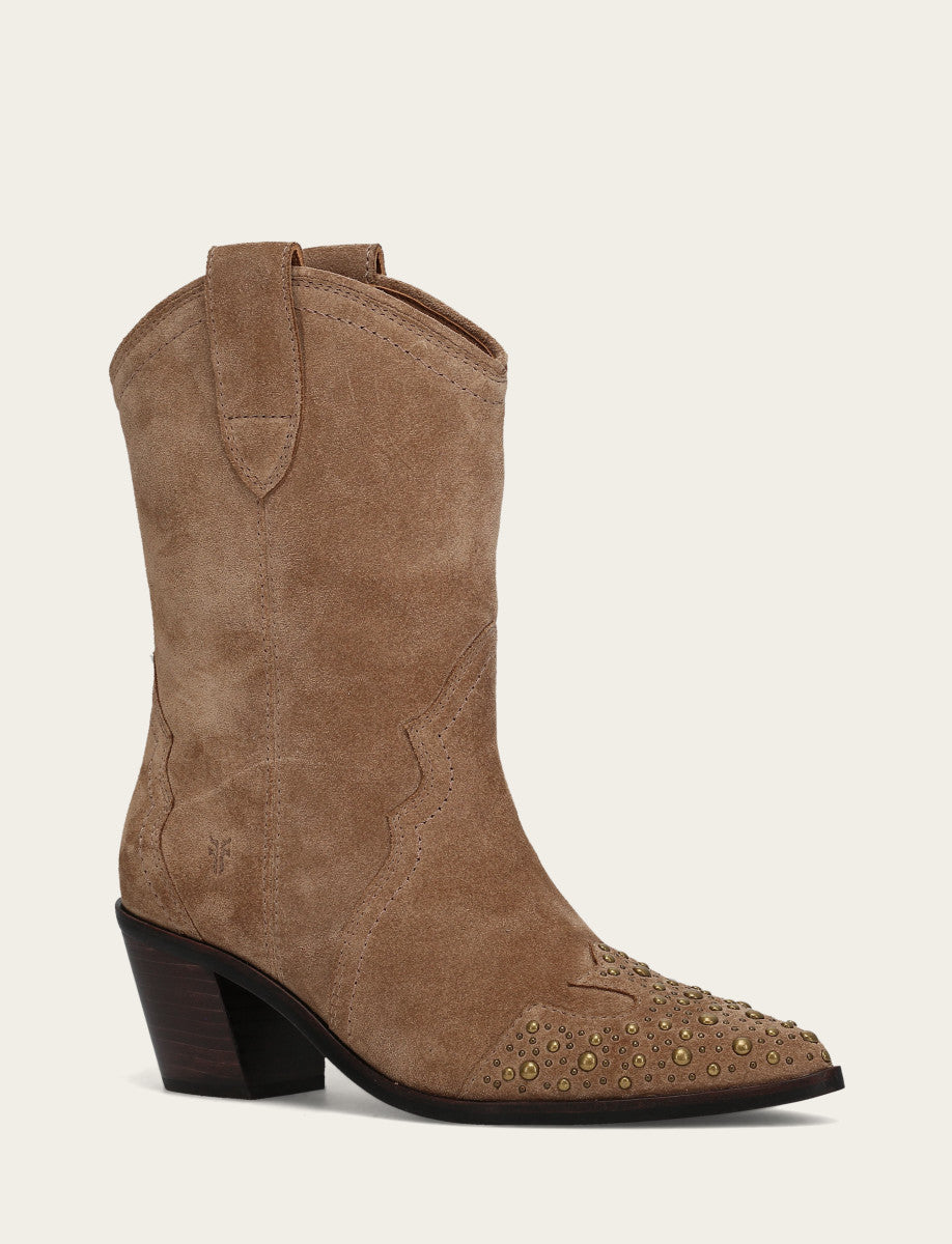 Sara Wingtip Stud - Almond - Hero