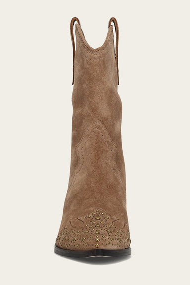 Sara Wingtip Stud - Almond - Front