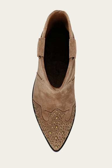 Sara Wingtip Stud - Almond - Top Down