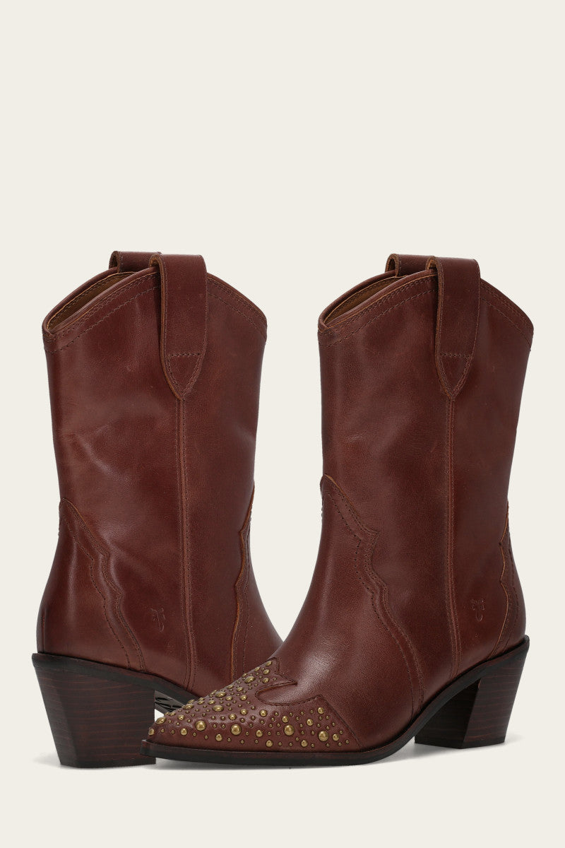 Sara Wingtip Stud - Saddle - Pair