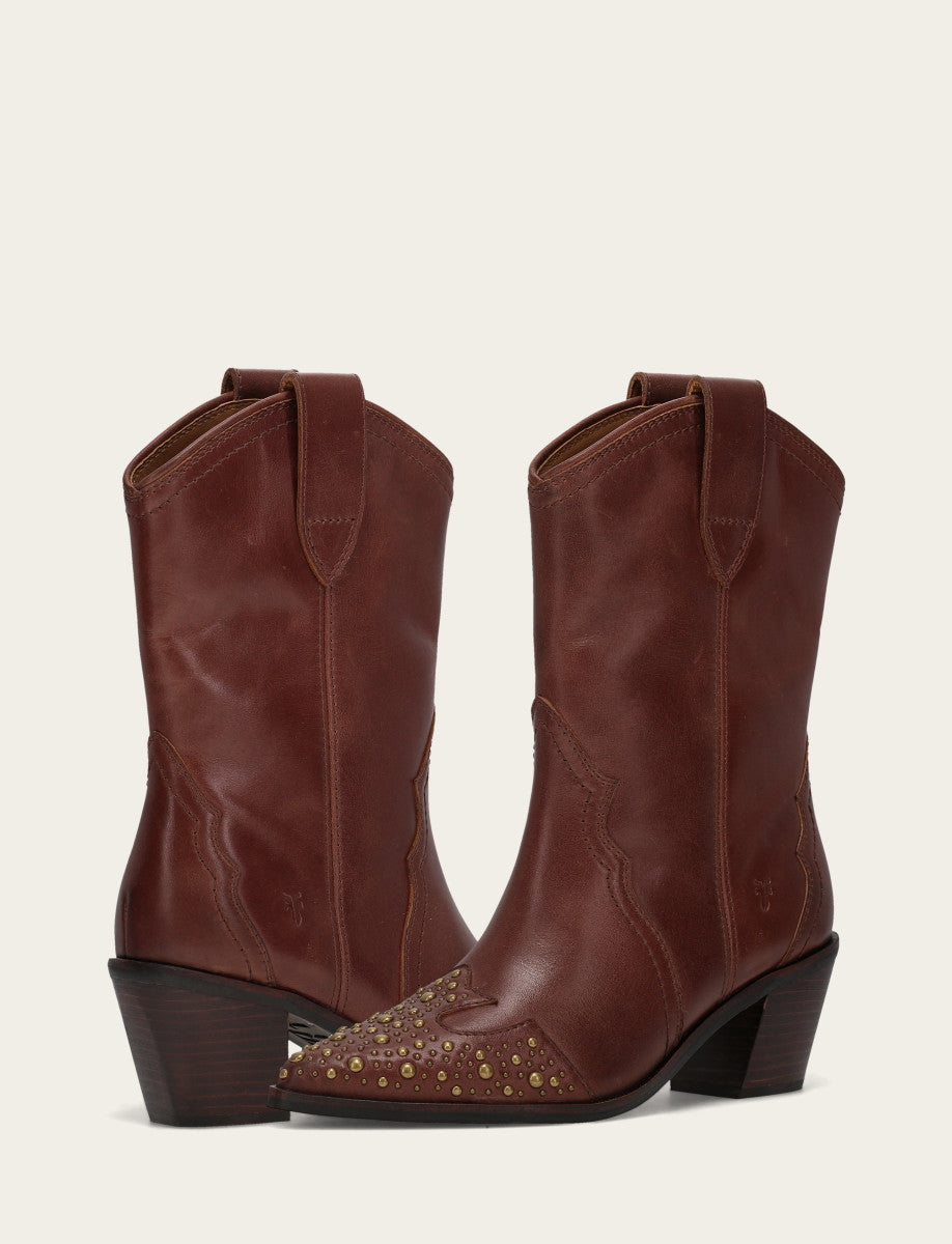 Sara Wingtip Stud - Saddle - Pair