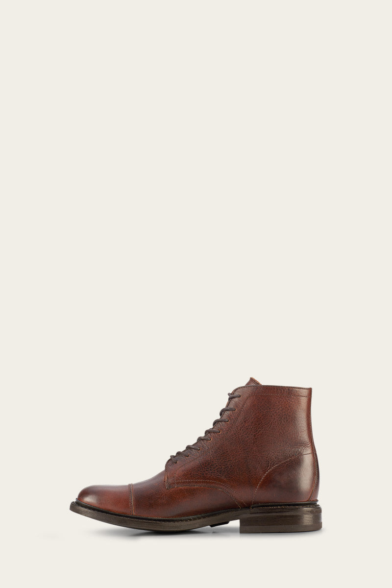 Seth Cap Toe Lace Up - Brown - Inside