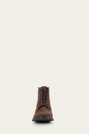 Seth Cap Toe Lace Up - Dark Brown - Front