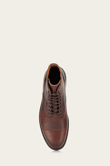 Seth Cap Toe Lace Up - Brown - Top Down