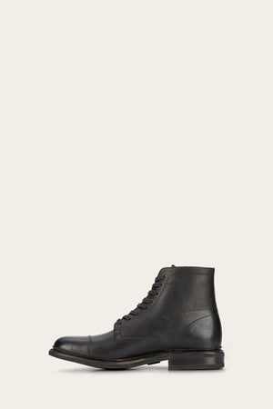 Seth Cap Toe Lace Up - Black - Inside