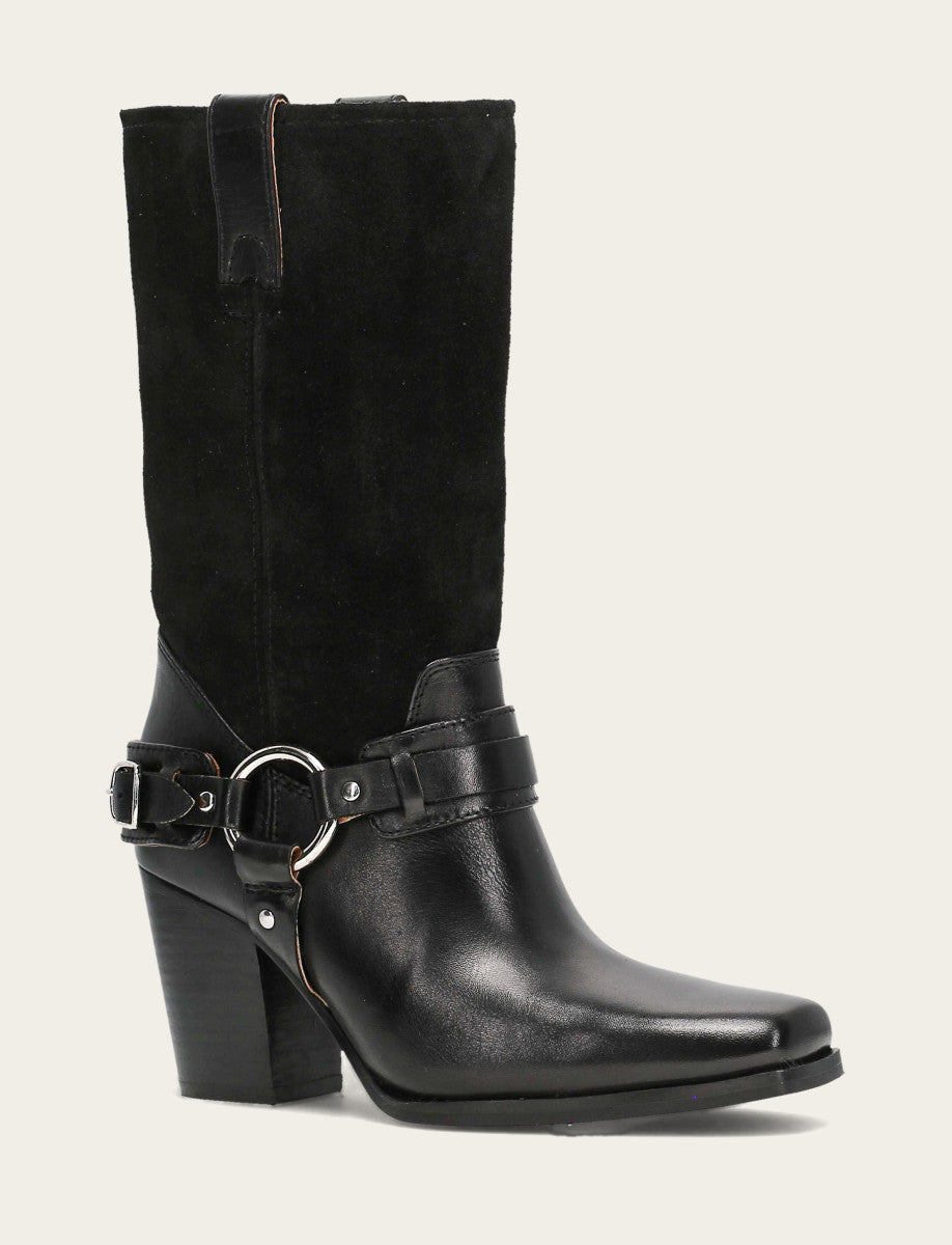 Women's Black Shiloh Harness Belted Boot The Frye Company