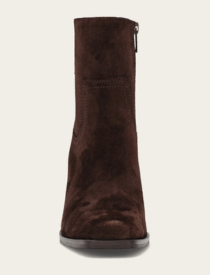 Shiloh Zip Bootie - Chocolate - Front