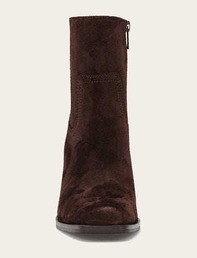 Shiloh Zip Bootie - Chocolate - Front