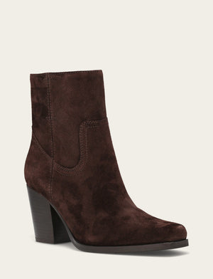 Shiloh Zip Bootie - Chocolate - Hero