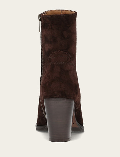 Shiloh Zip Bootie - Chocolate - Back