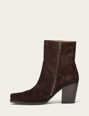Shiloh Zip Bootie - Chocolate - Inside