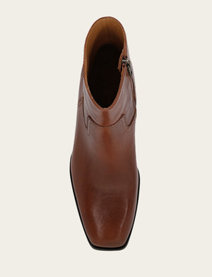 Shiloh Zip Bootie - Cinnamon - Top Down
