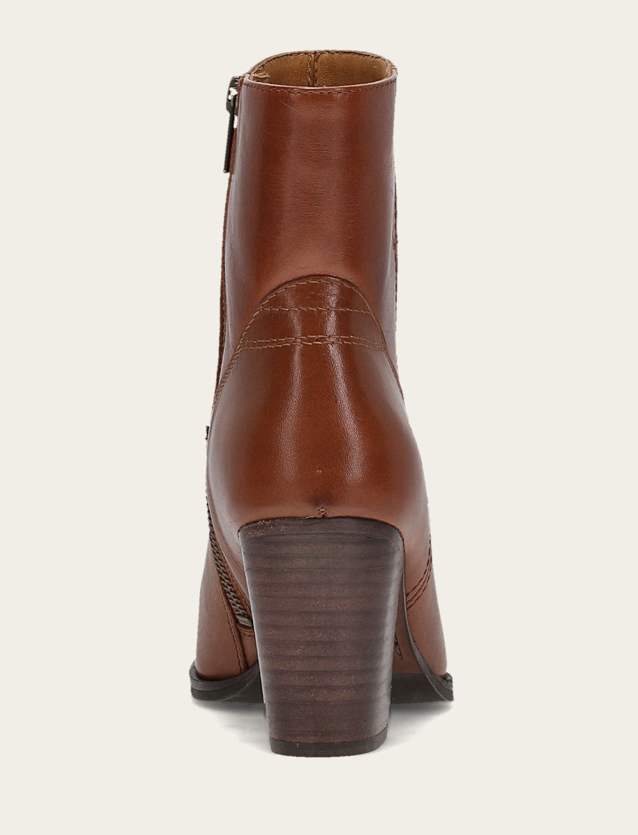 Shiloh Zip Bootie - Cinnamon - Back