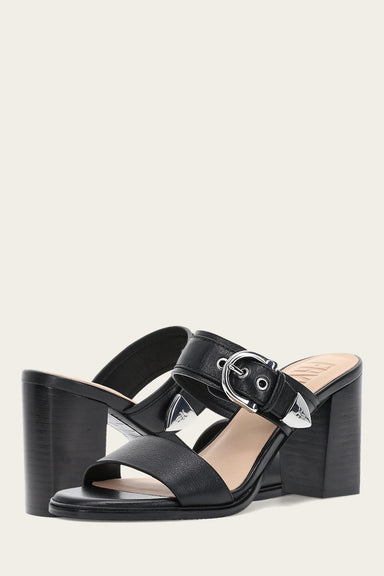 Stella Buckle Slide - Black - Pair