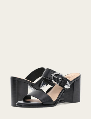 Stella Buckle Slide - Black - Pair