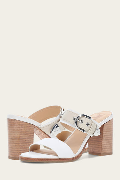 Stella Buckle Slide - White/Ivory - Pair