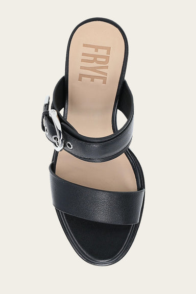 Stella Buckle Slide - Black - Top Down