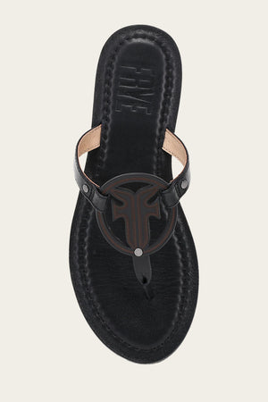 Taylor Logo Sandal - Black - Top Down