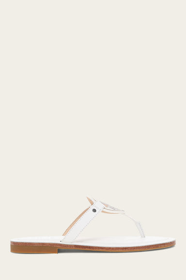 Taylor Logo Sandal - White - Outside