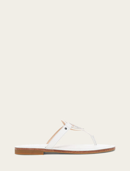 Taylor Logo Sandal - White - Outside