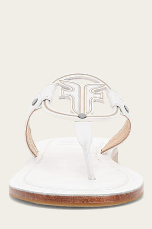 Taylor Logo Sandal - White - Front