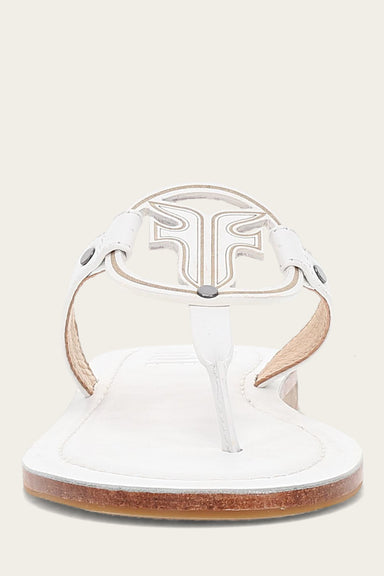 Taylor Logo Sandal - White - Front