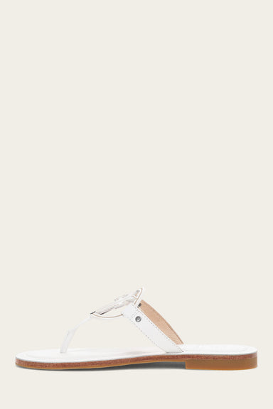 Taylor Logo Sandal - White - Inside