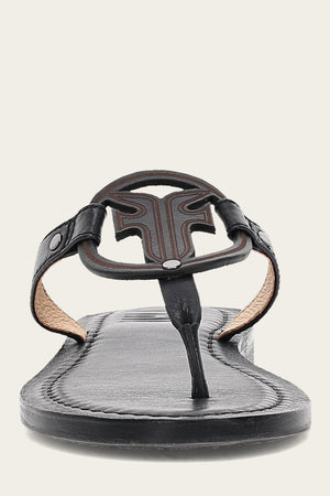 Taylor Logo Sandal - Black - Front