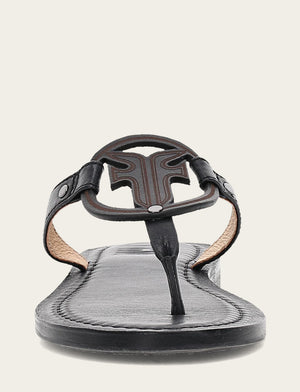 Taylor Logo Sandal - Black - Front