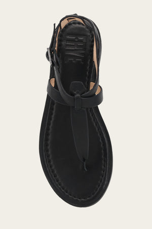 Taylor Sandal - Black - Top Down