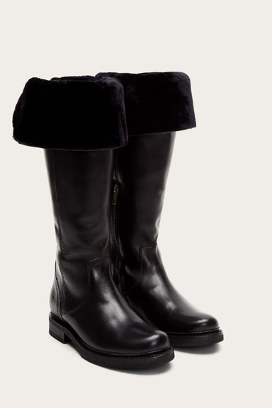 Veronica Shearling Tall - Black - Pair